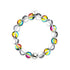 Bracelet de déclaration en verre galaxie en argent sterling 925 avec arc-en-ciel